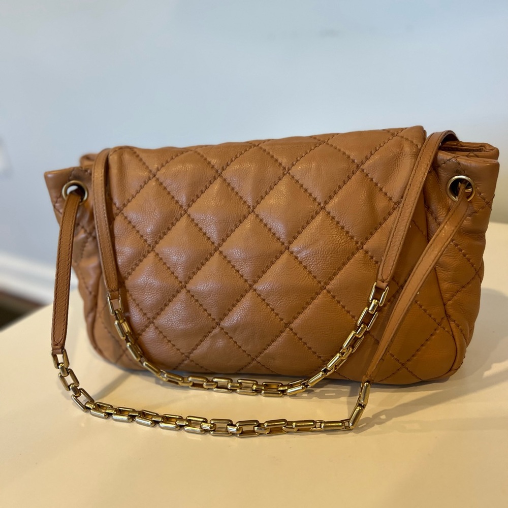 Sold🔥CHANEL QUILTED TAUPE ACCORDION SINGLE FLAP BAG - Picture 9 of 17